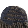 GNIMEGIL Short Dreadlocks Wig for Black Man Afro Bob Ombre Light Brown Crochet Twist Hair Braided Wig Natural Synthetic Wig Breaking Street Dance Breathable Wig Cap