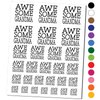 Awesome Grandma Fun Text Temporary Tattoo Water Resistant Fake Body Art Set Collection - Black (One Sheet)