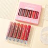 6Pcs Moisturizing Gloosy Nude Lipstick Set, Waterproof Long Lasting Non-Stick Cup 24 Hour Nude Mauve Red Lip Crayon Pencil Makeup Cosmetic Lip Liner Pen Set for Women Christmas Gifts (Lip Crayon B)
