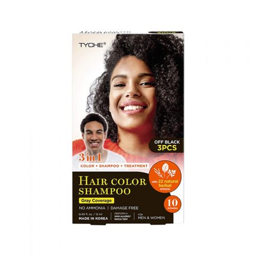 TYCHE Hair Color Shampoo (OFF BLACK)