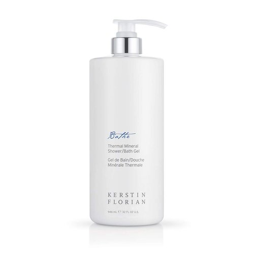 Kerstin Florian Thermal Mineral Shower and Bath Gel, Cleanse and Nourish Skin, Invigorating Mineral Body Wash, Use as Foaming Shower Gel or Bubble Bath (32 fl oz)