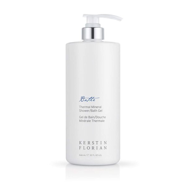 Kerstin Florian Thermal Mineral Shower and Bath Gel, Cleanse and Nourish Skin, Invigorating Mineral Body Wash, Use as Foaming Shower Gel or Bubble Bath (32 fl oz)