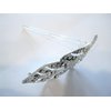 Gold or silver crystal leaf hair clip clamp barrette (Primary color: Gold)