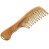 Onedor Handmade 100% Natural Green Sandalwood Hair Combs - Anti-Static Sandalwood Scent Natural Hair Detangler Wooden Comb (Extra Wide Tooth)