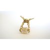 Generic Small mini gold metal flowers leaf hair claw clip