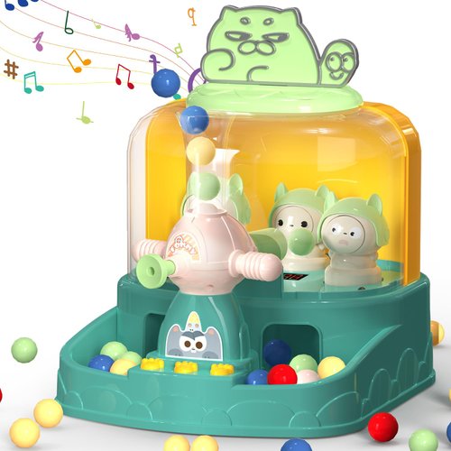 KPPIT Shooting Game Toy for Boys Age 4 5 6 7 8, Tabletop Game Set Desktop Toys Arcade Game Machine with Music, Lights, LED Score Record Easter Birthday Gifts for Boys Age 3-8 Years Old Green