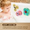 TGXLAK 3PCS Suction Cup Spinner Toys for Babies, Fidget Spinners Sensory Bath Toys 6 12 18 Months, Airplane Car Travel Essential 1-3 Year Old Boy Girl Birthday Gift for Baby