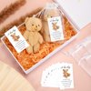 Zhanmai Set of 12 Mini Plush Smile Bears Gift Little Pocket Bear Inspirational Bear Hug Gift Card Organza Bags for Valentine's Day Class Baby Shower Birthday Graduation Party Favors