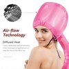 Safety Portable Hair Dryer Bonnet Attachment for Hair Styling - Deep Pink