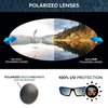 Filthy Anglers Tahoe Polarized Fishing Sunglasses for Men & Women Black Square Frame Brown Amber Polarized Lenses 100% UV
