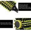 Healthcom 3 in 1 Ceramic & Ionic Bristle Round Barrel Hair Brush Set for Women & Men - Professional Styling, Blow Drying, Curling with Boar Bristle Brush & Scalp Comb (Yellow)