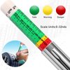Augeny Car Tire Tread Depth Gauge, 32nds Accurate Smart Color Coded Tire Tread Depth Measurement Tool, Professional Vehicle Tire Thread Meter Tool for Car, Motorcycle, SUV