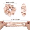 Lolalet Scrunchies for Women, Satin Hair Softer Than Silk Ties Sleep, Big Scrunchy Ponytail Holder with Elastic Bands Girls Thick Thin Curly -6 Pack, Style A