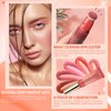 LSxia Liquid Blush Makeup Wand with Cushion Applicator For Cheeks Tint, Natural-looking, Glow Dewy Finish, Weightless Blendable Cream Stick, Long-wearing | #101 SEDUCTIVE-Nude Pink