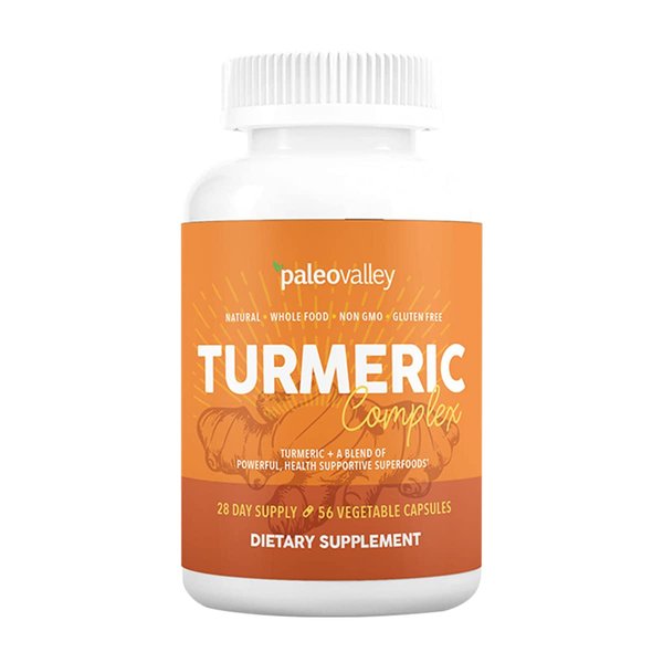 Paleovalley - Organic Turmeric Complex - Full Spectrum Organic Turmeric with Health-Supportive Superfoods - 60 Vegetarian Capsules - Support Joints, Brain Health, Immunity and Cardiovascular Function