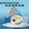 Pill Box 3 Compartment Medicine Pill Case,Portable Pill Box for Pocket or Purse Pill Box Decorative Metal Medicine Vitamin Organizer Unique Gift(2PCS)