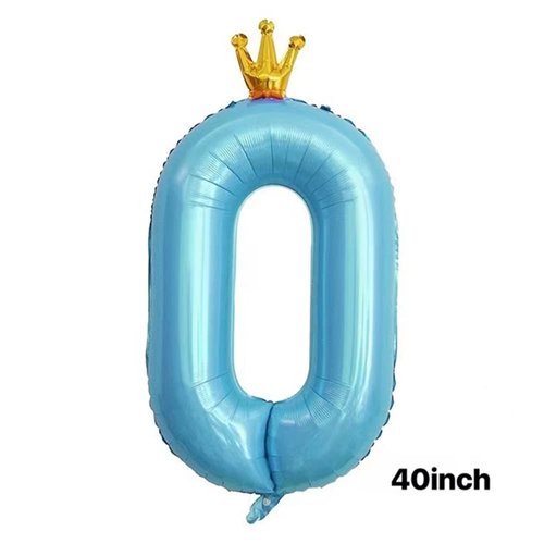 40 Inch Blue Number 10 Balloons for Birthdays, 10th Birthday Decorations for Boys Girls, 10th Birthday Party Supplies. (10)
