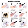 RARJSM Metallic Gel Liner Nail Art Silver Bronze Gold 2pcs Set Mirror Chrome 3D Effect Gel Nail Polish 8ml Build in Thin Brush Metal Painted Drawing Stripper Gel Polish Curing Requires for Home Salon