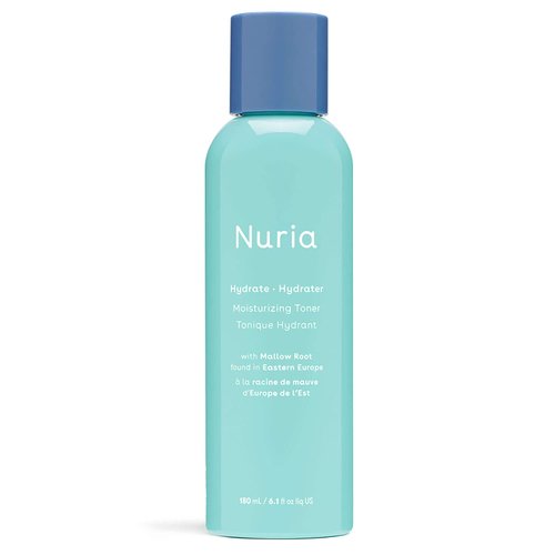 Nuria - Hydrate Moisturizing Facial Toner, Aloe Vera Toner for All Skin Types, with Mallow Root, Chamomile, Rose Oil, and Glycerin, 180mL/6.1 fl oz