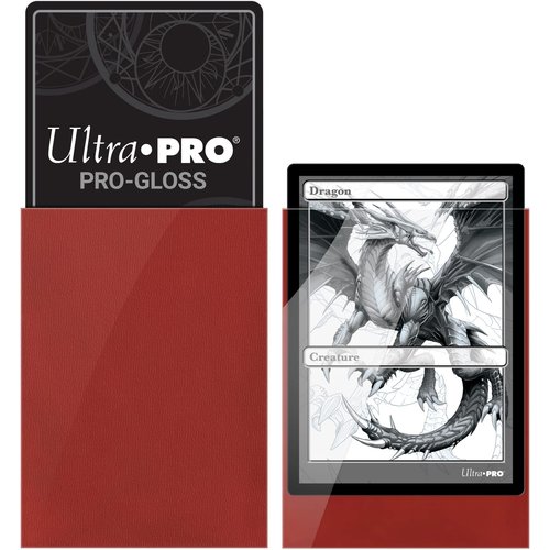 Ultra Pro - PRO Gloss 50ct Standard Size Card Protector Sleeves (Red) - Protect You Collectible Trading Cards, Sports Cards, & Gaming Cards with a Bright and Vibrant Color