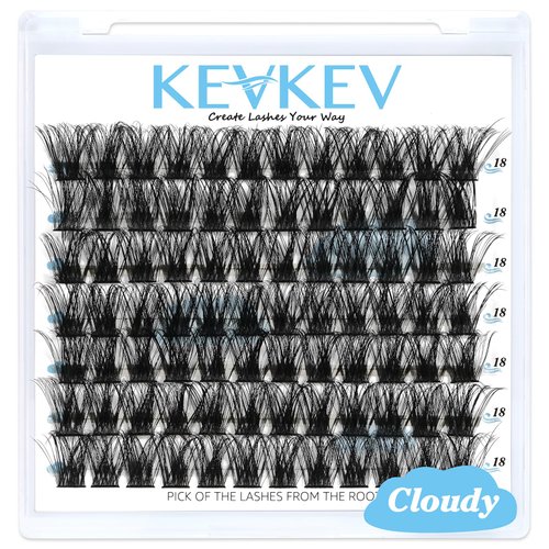 Lash Clusters 84 Pcs Cluster Lashes Eyelash Clusters DIY Cluster Eyelash Extensions Individual Lashes Soft and Comfortable (Cloudy,D-18mm)