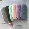 Heat Resistant Silicone Mat for Hair Tools, Curling Iron Mat Pouch, Portable Flat Iron Pad Cover, Straightener Hot Iron Holder Case for Counter Travel Bag (Gray)