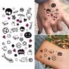 Oottati 2 Sheets Small Tiny Temporary Tattoo Stickers Finger Cute Black Skull Cherry Star Pin Elephant Fish Bone Heart