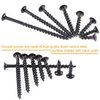 Rustark 390-Pcs #7 Coarse Thread Drywall Screw with Phillips Drive Black Oxide Finsh Bugle Head Wood Screws Assortment Kit Ideal for Drywall Sheetrock