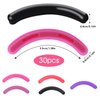 cobee 30pcs Eyelash Curler Refill Pads, Silicone Rubber Curler Replacement Refill Pads High Elastic Eye Lash Soft Curler Pads Universal Eye Lash Curler Replacement with Clear Storage Box(5 Colors)
