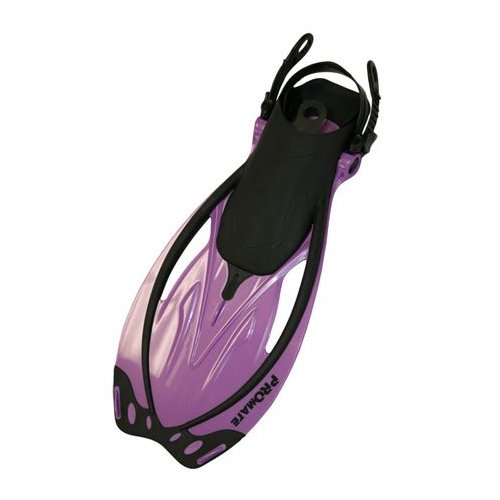 Promate Wave Snorkeling Open Heel Fins, Purple, S/M