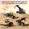 HONGTUO Alloy Mini Construction Vehicles,8Pcs Die-cast Construction Toys Set,Excavators Mixer Truck Bulldozers Forklift Dump Truck Toys,Pull Back Car Toys for Toddlers Kids Boys & Girls