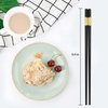 YTLX 10 Pairs Non-Slip Fiberglass Chopsticks, Reusable Chopsticks Gift Set Dishwasher Safe, Easy to Use and Clean, Square Lightweight for Home Kitchen, Hotel, Restaurant Dining Tools, Black and Gold