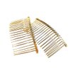 8Pcs Metal Side Comb with 20 Teeth Metal Wire Twist Bridal Wedding Veil Comb Minimalist Hair Comb DIY Hair Accessories for Women Girls, Gold