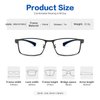 Stamen Blue Light Blocking Glasses for Men, Anti Eye Strain/Glare Better Sleep, Computer/Gaming Blue Blocker Glasses (Silver Grey)