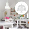 Zerodeko 10PCS Dollhouse Mini Cake Plate with Lid, Plastic Cupcake Stand Dome Cover, Clear Small Cake Display Stand for Dollhouse Kitchen Party Supplies Accessories 1 12 Scale