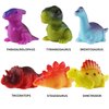 6 Packs Light-Up Floating Dinosaur Bath Toys Set, for Baby Toddler Nephew in Birthday Christmas Easter , Great Water Bathtub Shower Pool Bath Toy for Children Preschool