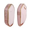 AIOEUOIA TPU for Kia Key Cover with Keychain Keyless Entry Remote Control Key Fit for Kia Telluride 2023/2024 Smart Key Fob Shell (Pink)
