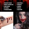 CCbeauty 7Pcs Halloween SFX Special Effects Makeup Kit - 2.7oz Modeling Scar Wax +6 Colors Bruise Wheel + 2.3oz Splatter Blood + 1oz Coagulated Blood with Spatula + Stipple Sponge,Fair-Light Skin