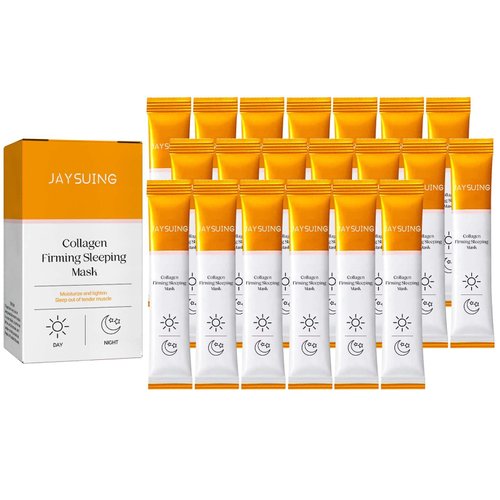 20 Packs Collagen Firming Mask Protein Face Care Moisturizing Hydrating Anti-aging Face Masks Wash-Free Sleeping Mask
