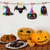 PARTYWIND Halloween Scratch Paper Art Set for Kids Crafts, 46 PCS Scratch Masks + Scratch Off Cards for Kids Halloween Activities Games, DIY Halloween Party Decorations Supplies Ornaments