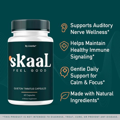 (2 Pack) Skaal Capsules - Official Skaal Tinnitus Advanced Support Supplement, Natural Skaal Pills For Overall Health & Wellness Multivitamin Supplement, Skaal Support Pills, 120 Capsules For 2 Months