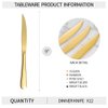 Xingjiake 12-piece Gold Steak Knives, Steak Knives Set Of 12, Stainless Steak Knives, Serrated Butter Knife, Dinner Knives Set, dishwasher safe