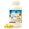 Cod Liver Oil Capsules - Premium Certified Pure and Fresh - Triple Strength - Heart Healthy - 120 Softgels - Natural Supplement - 240mg of Omega 3 Fatty Acids - No Fishy Taste!