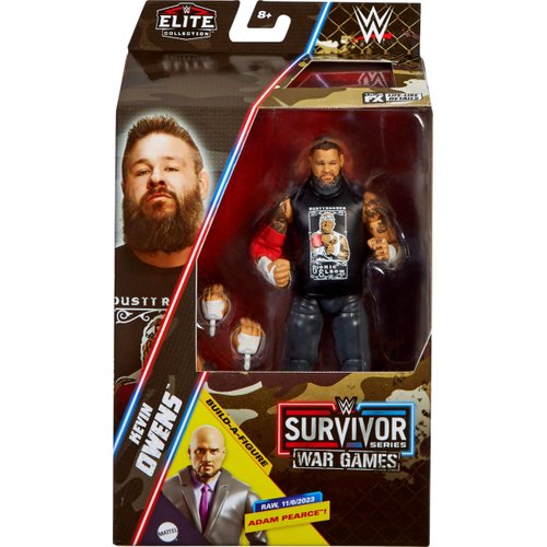 Mattel WWE Elite Collection Action Figure & Accessories, Premium Live Event Kevin Owens with Interchangeable Hands & Build-A-Figure Pieces