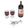 VBESTLIFE Dollhouse Miniature Wine Bottles,Doll House Red Wine Set 1/12 Simulation Red Wine Bottles Red Wine Glass Bottle Opener Mini Doll House Decoration