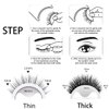 Self-Adhesive Eyelashes, Ksndurn Reusable Thin False Eyelashes - Non-Slip Waterproof False Lashes Without Glue