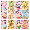 24 Sheets Make Your Own Mix and Match Sticker Sheets with Ice Cream and Cupcake Stickers, Make a Face Stickers 12 Styles Dessert Stickers Summer Stickers for Kids Party Favor Supplies Craft