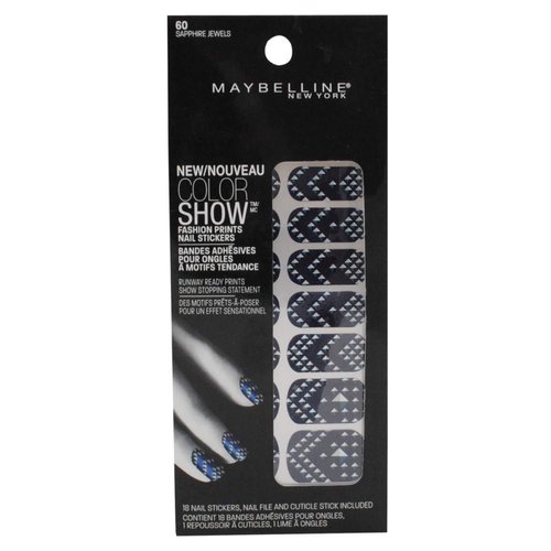 Maybelline Limited Edition Color Show Fashion Prints Nail Stickers - 60 Sapphire Jewels