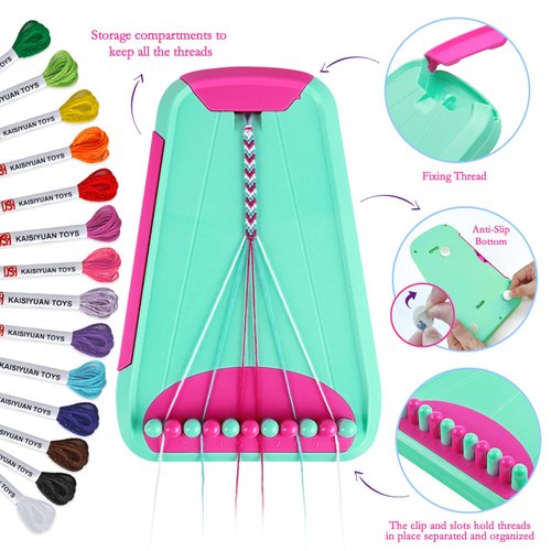 Rdfmy Friendship Bracelet Making Kit for Girls, Arts and Crafts Bracelets String Maker Kit for Kids Ages 8-12 Christmas Birthday Gifts Green