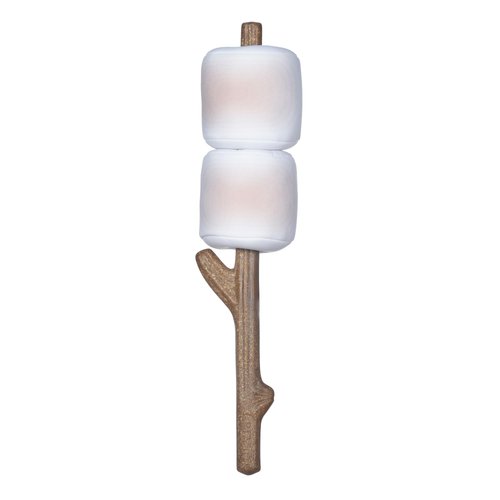 Orvis Dog Floating Fetch and Chew Stick with Durable Plush Removable Marshmallows; Interactive Dog Toy with Removable Squeaky Marshmallows; Floating Dog Toys, Fun Camping Theme Dog Toys